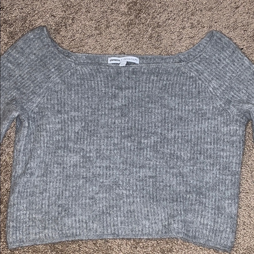 Gray sweater - EXPRESS X OLIVIA CULPO